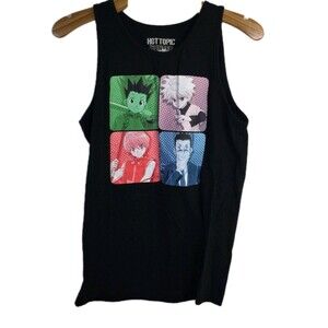 Hot Topic Women's x Hunter Anime Tank Officially Licensed Black Gold Size S